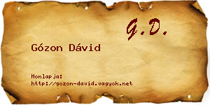 Gózon Dávid névjegykártya