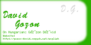 david gozon business card